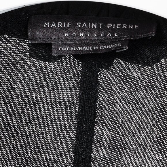 Marie Sainte Pierre Black Duster with Ruffle Edge Collar - Picture 4 of 10